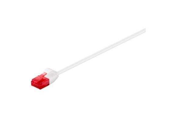goobay - Patch-kabel - RJ-45 (hane) till RJ-45 (hane) - UTP - CAT 6 - sprintlåsning, formpressad, rund, hakfri - vit
