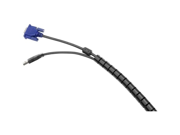 SpeaKa Professional SP-13402964 Kaapelinippuletku Polyuretaani (PE) Musta joustava (Ø x L) 15 mm x 1 m 1 kpl 1 kpl