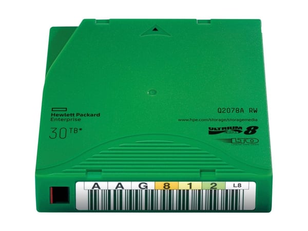 HPE RW Data Cartridge - LTO Ultrium 8 - 12 TB / 30 TB - grønn - for StoreEver LTO-8 Ultrium 30750, LTO-8 Ultrium 30750 TAA