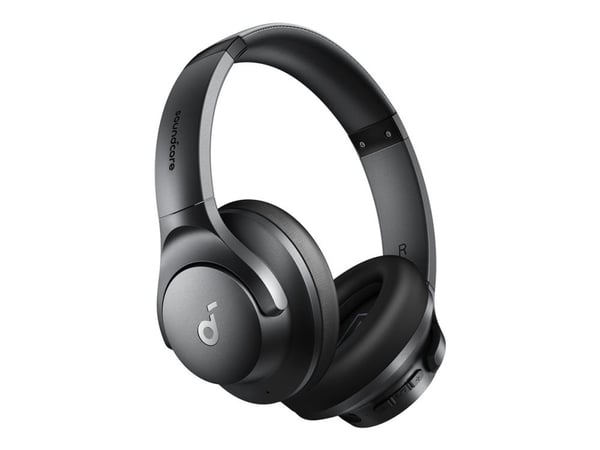 Soundcore Q20i - Kuulokkeet mikrofonilla - täysikokoiset - Bluetooth - langaton, langallinen - aktiivinen melunvaimennus - 3,5 mm:n liitäntä - musta