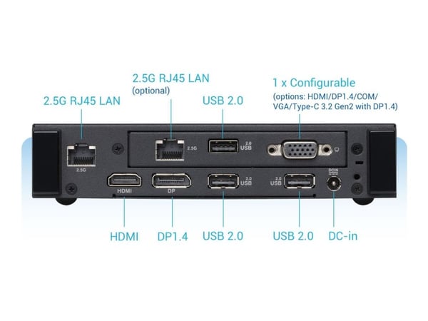 ASUS ExpertCenter PN43 SN100AD - Mini-PC N-series N100 / inntil 3.4 GHz - RAM 4 GB - SSD 128 GB - NVMe - UHD Graphics - IEEE 802.11ax (Wi-Fi 6E), G...