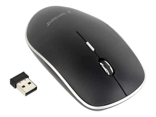 Gembird - Hiiri - ergonominen - optinen - 6 painiketta - langallinen - USB 2.0 - musta - lahjapakkaus, jossa läpinäkyvä ikkuna