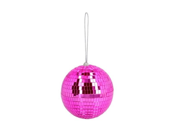 Pink diskokugle, 15 cm