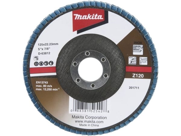 Makita D-63812, Hiomakiekko, Tasainen keskiosa, Makita, 2,22 cm, 12,5 cm, 80 m/s