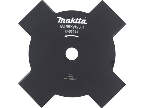 Makita - Brush cutter blade - 255 mm - 4 tenner - for Makita DUR368AZ, DUR368LZ, UR006GZ02, UR101CZ; XGT UR002GZ01