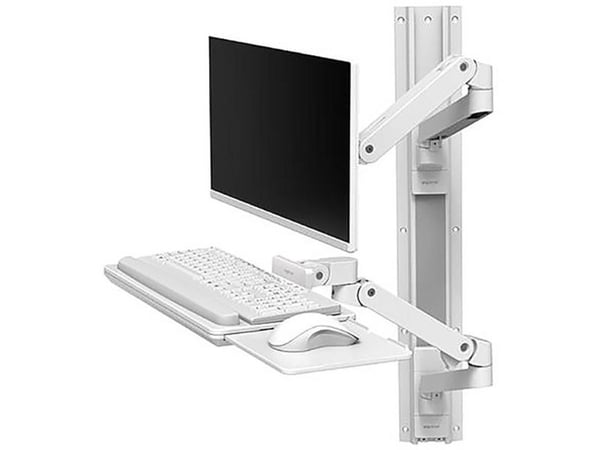 Ergotron LX Pro - Monteringssett (2 armer, 2 utvidelser, tastaturbakke, utrekkbart musebrett, musholder, 2 veggmonteringssokler, veggspor 34", vegg...