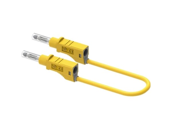 Electro PJP 2214/600V-CD1-100J Testijohto Pistokeliitäntä 4 mm 100 cm Keltainen 1 kpl