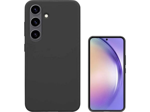 4smarts Cupertino - Bagsidecover til mobiltelefon - silikon - sort - for Samsung Galaxy A56