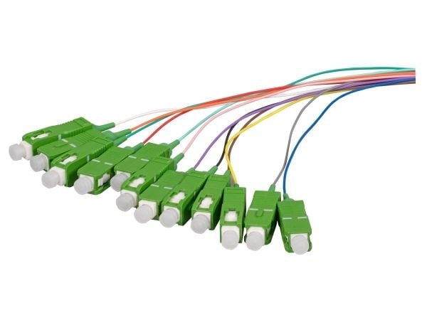 EFB-Elektronik fiber pigtail SC 9/125µ G657A2, 12-farger sett, 2m Produsent: EFB Elektronik (FTTH-PIGTAIL-SC12)