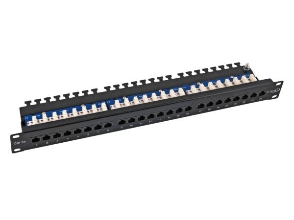 EFB-Elektronik ECOLAN¬ patchpanel UTP 24xRJ45 Cat.5e, 19- 1U, RAL9005 svart Produsent: EFB Elektronik (11324123)