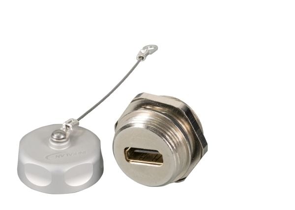 HDMI2.0 IP67 gjennomføringskobling, Type A-kontakt / Type A-kontakt (IP67DFKHDMIFL)