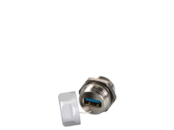 EFB-Elektronik GmbH USB3.0 IP67 gjennomføringskobling, Type A-kontakt / Type A-kontakt-serviceport (IP67DFKUSBFLHS)