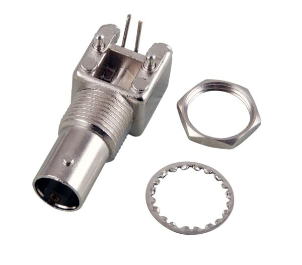 EFB-Elektronik BNC-paneeliliitäntä tulostusasennus50Ohm täysmetalliversio 90° (52594.1)