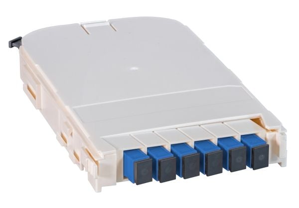 EFB Elektronik FTTH-modulspor for FTTH-BGT, 6 port SC med OM3 keramiske koblinger, egnet for 1U og 3U modulstativ FTTH-BGT-xHEForhåndsutstyrt med 6...