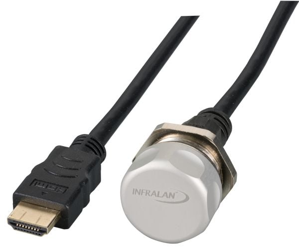EFB-Elektronik GmbH IP67 innebygd stikkontakt, M25, HDMI2.0, Bu-St, A-A, serviceport, tjor, 1,0m (IP67EBHDMIA-A1.0FLHS)