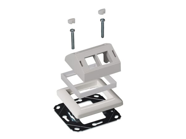 Adapterrammedesignkompatibilitet med Gira RAL9003 Adapterramme for designkompatibilitet for ET-25092.x og FTTH-OUTLET-xx med Gira (ET-25092.8)