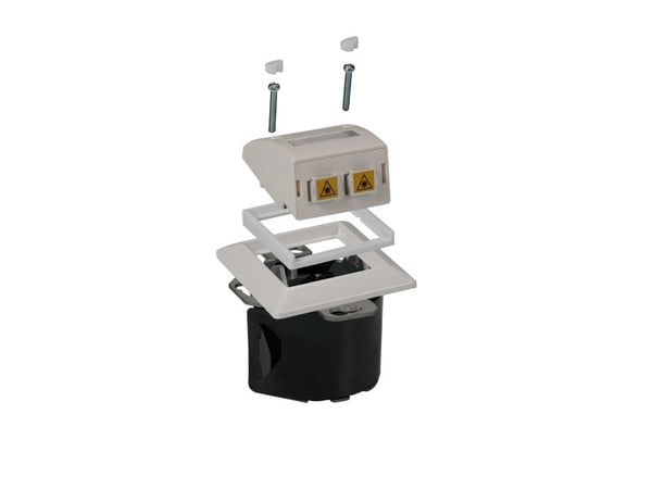 Adapterrammedesignkompatibilitet med Gira RAL9003 Adapterramme for designkompatibilitet for ET-25092.x og FTTH-OUTLET-xx med Gira (ET-25092.8)