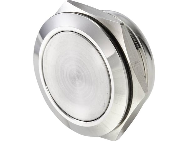 Conrad Trykkbryter 12 V 0,005 A 1 x Av/På kontaktelement L B H 22 22 22 14,5, Rustfritt stål, Rustfritt stål, 12 V, 0,005 A, 17,8 mm, 17,8 mm