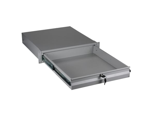 19" 3U 3U näppäimistö-/asiakirjalaatikko, lukittava, RAL7035 Erittäin tukeva 48,30cm (19") 2U/3U laatikko teleskooppisella ulosvedolla, lukittava K...