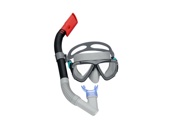 Bestway snorkelmaske med slange til svømming/snorkling svart 14+ 24029