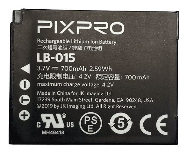 Kodak LB015, Kodak, 700 mAh, 3,7 V, Lithium-Ion (Li-Ion)