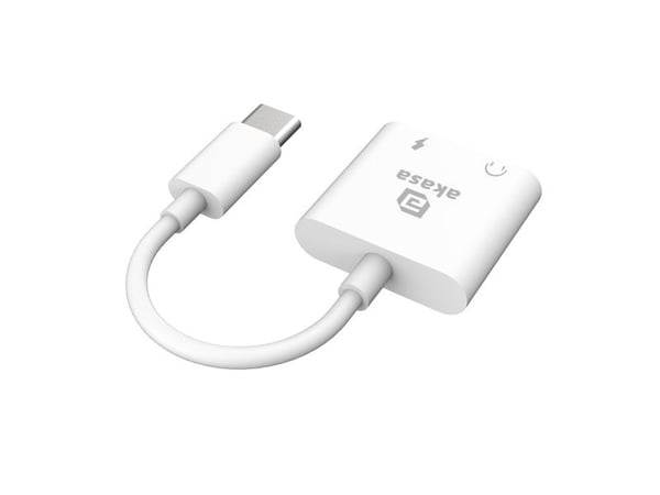 Akasa AK-CBCA30-08WH, USB Type-C, USB Type-C +3.5mm Jack, Valkoinen