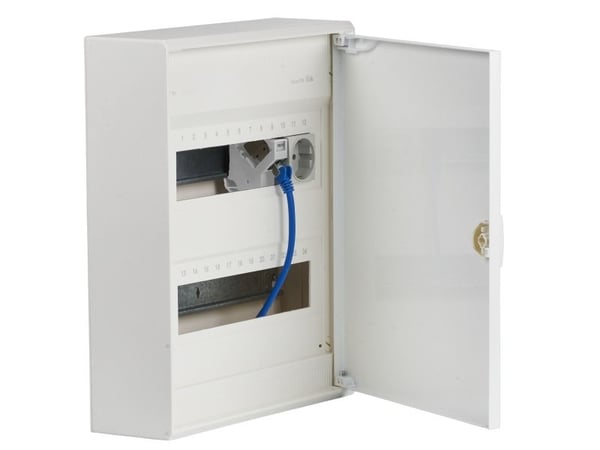 EFB-Elektronik Keystone modulholder 1-port, for topphatskinne i underdistribusjoner, plast Produsent: EFB Elektronik (ET-25186.V3)
