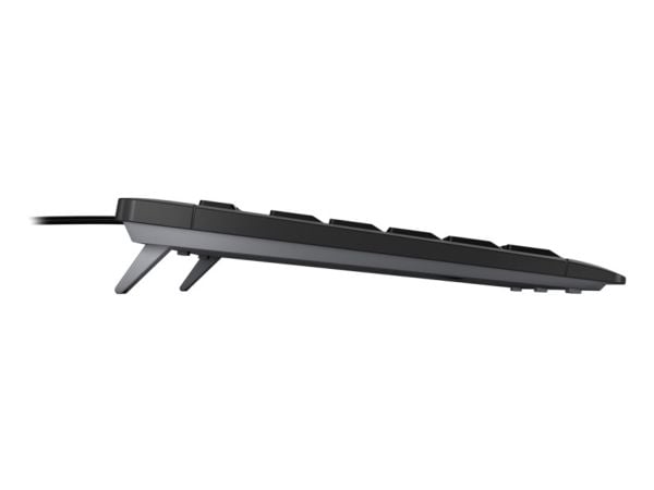 CHERRY STREAM KEYBOARD - Tastatur - 100% - full size - USB - QWERTY - portugisisk - tastkontakt: CHERRY SX - sort/grå