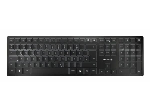CHERRY KW 9100 SLIM - Tastatur - 100% - full size - trådløs - 2.4 GHz, Bluetooth 4.0 - QWERTY - Portugisisk