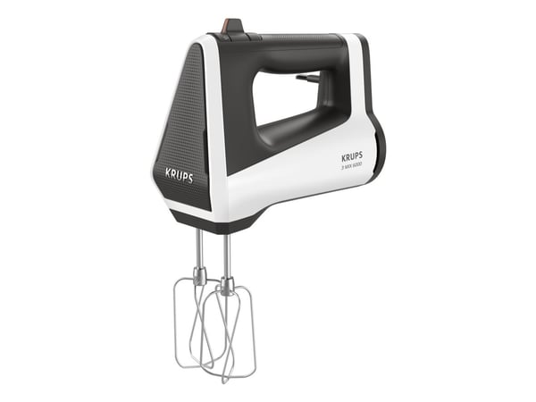 Krups 3MIX 6000, Håndmikser, Grå, Hvit, Miksing, Rustfritt stål, 600 W, 124 mm