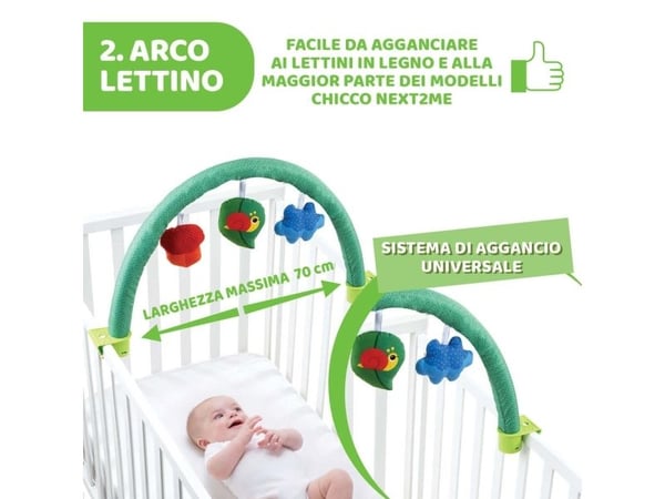 Chicco Classic 00011353000000, Lekematte til babyer, Lekestang, Flerfarget, Stoff