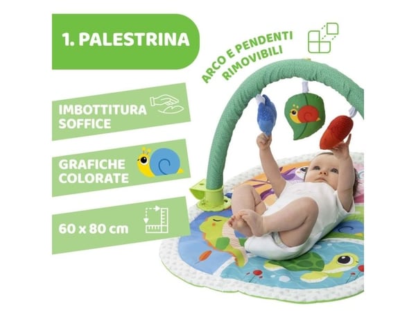 Chicco Classic 00011353000000, Lekematte til babyer, Lekestang, Flerfarget, Stoff