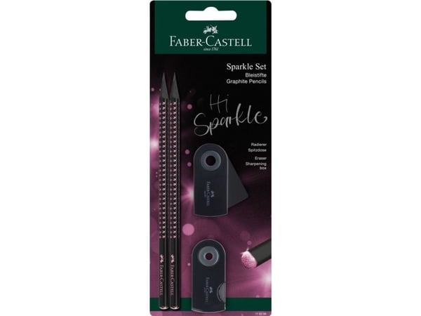 Faber-Castell 118296, B, Svart, Rosa, Boks, 2 stykker, Tyskland, PVC