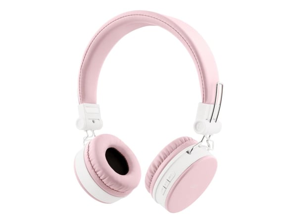 Streetz BT200 Foldable on-ear BT headset, 3.5 mm, pink, Ledning & Trådløs, Samtaler/musikk, 20 - 20000 Hz, 184 g, Hodesett, Rosa
