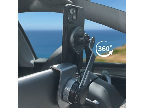4smarts 541114, Wireless charger, Aktiv holder, Bil/innendørs, Sort, Grå
