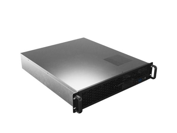 Lanberg - Rackmonterbar 2U - ATX - ingen strømforsyning - svart - USB