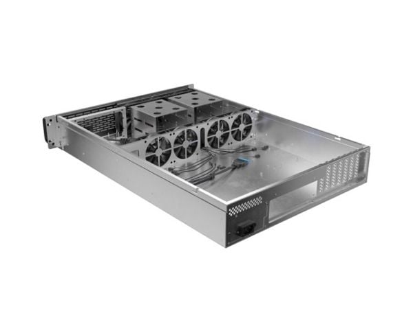 Lanberg - Rackmonterbar 2U - ATX - ingen strømforsyning - svart - USB