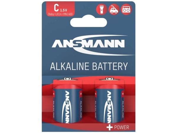Ansmann Baby C, Alkali, 1,5 V, 2 kpl, 50 mm