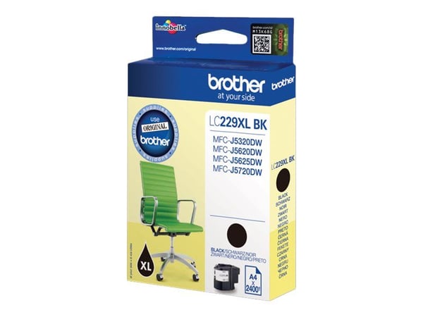 Brother LC229XLBKBP - Svart - original - blister - blekkpatron - for Brother MFC-J5320DW, MFC-J5625DW