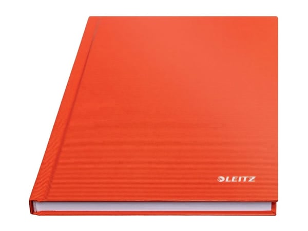 Leitz Solid - Notisbok - A5 (148 x 210 mm) - 80 ark / 160 sider - rutet - lys rød - plast