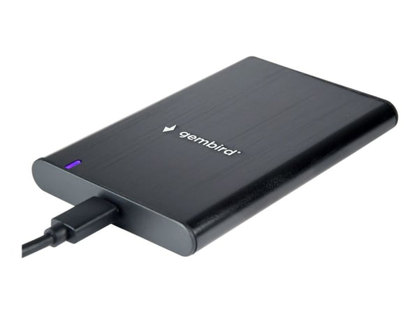 Gembird EE2-U3S-6, HDD-/SSD-kotelo, 2.5", SATA, 6 Gbit/s, USB-liitettävyys, Musta