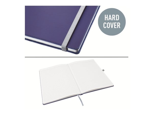 Leitz Style - Notisbok - eskebundet - A4 (210 x 297 mm) - 80 ark / 160 sider - elfenbenspapir - rutet - titanium blue cover