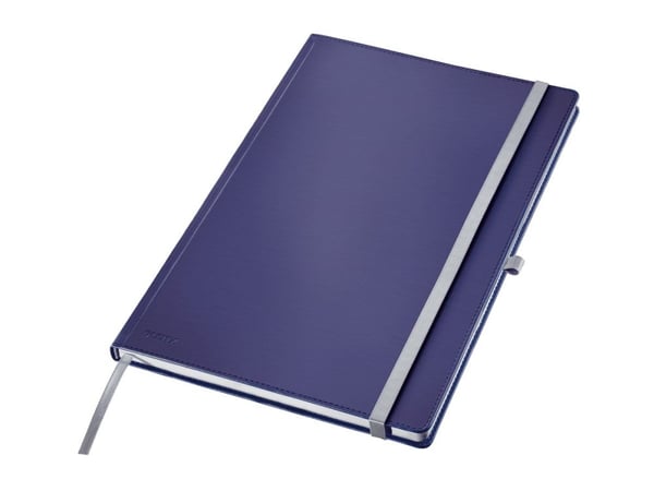 Leitz Style - Notisbok - eskebundet - A4 (210 x 297 mm) - 80 ark / 160 sider - elfenbenspapir - rutet - titanium blue cover