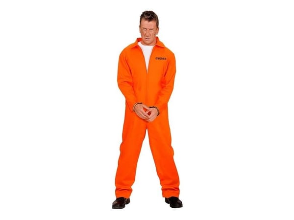 Orange fangedragt kostume
