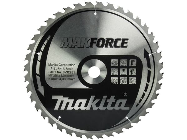 Makita B-32281, Puu, 35,5 cm, 3 cm, 4300 RPM, 3 mm, Makita