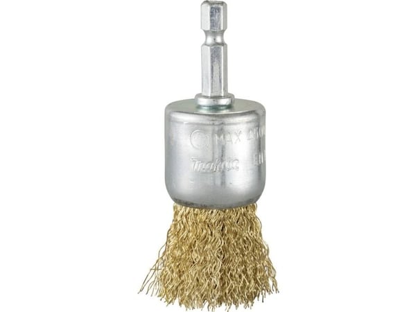 Makita - Wire cone brush - for tre, stål - 28 mm - heksagonal - for Makita DDF485Z, DDF486Z, DDF487Z