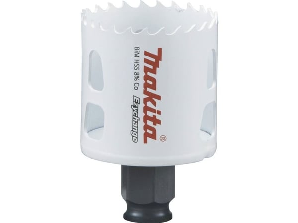 Makita E-03816, Enkelt, Bor, Stål, Aluminium, Plast, Tre, Rustfritt stål, Hvit, Bimetall, 4,4 cm