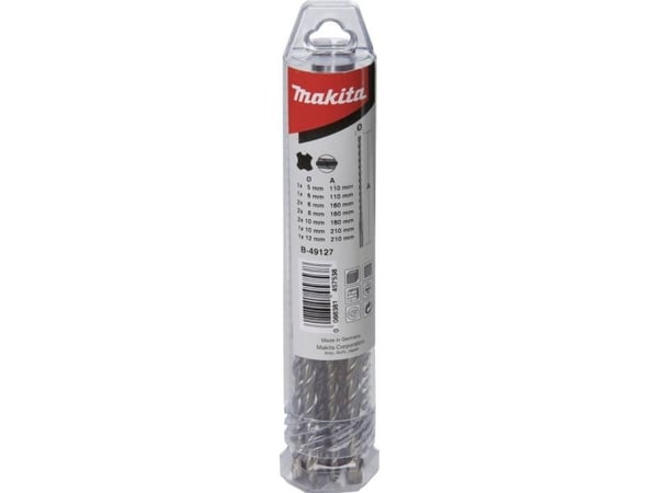 Makita B-49127, Rotasjons hammer, For murverk, Høyrehåndsrotasjon, Betong, Lettbetong, Murverk, Karbid, SDS Plus
