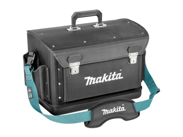 Makita E-15388 Vahvistettu työkalulaukku, jossa on säädettävät lokerot.