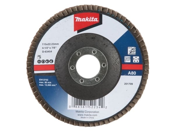 Makita D-63454, Hiomakiekko, Tasainen keskiosa, Makita, 2,22 cm, 11,5 cm, 80 m/s
